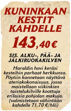 Kuninkaankestit kahdelle