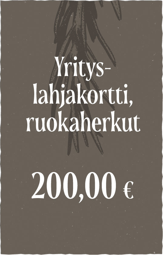 Yrityslahjakortti - Avoin ruokaherkkukortti