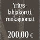 Yrityslahjakortti - Avoin ruokajuomakortti