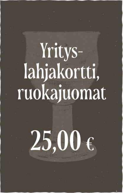 Yrityslahjakortti - Avoin ruokajuomakortti