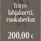 Yrityslahjakortti - Avoin ruokaherkkukortti